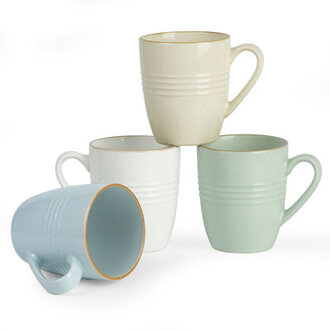 Birch Lane Kestwick 14oz Stoneware Coffee Mug Set Set of 4
