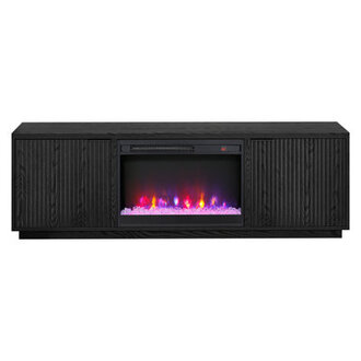 Yorklynville Rectangular TV Stand with 26 Crystal Fireplace for TVs up to 78