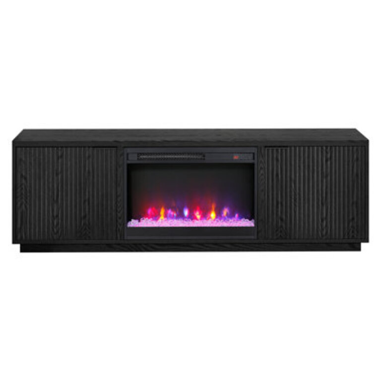 Yorklynville Rectangular TV Stand with 26 Crystal Fireplace for TVs up to 78