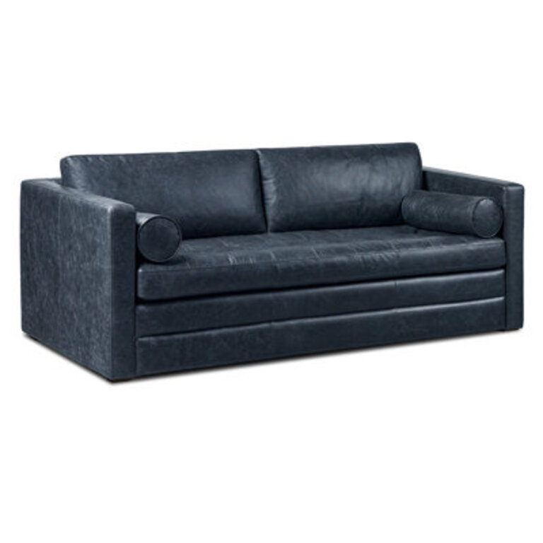 Bismarck 82 Full-Grain Genuine Italian Leather Sleeper Sofa