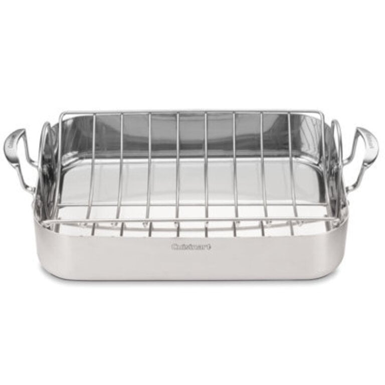 Cuisinart MCP11716BRP1 Multiclad Pro Triple Ply Stainless Cookware Roasting Pan With Rack