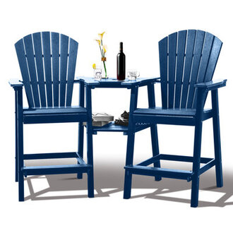 Maybeck 2-Piece Outdoor Adirondack Chair With Table