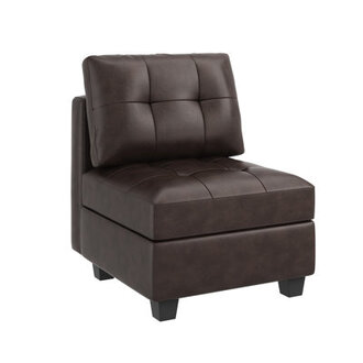 Quillian Faux Leather Ottoman