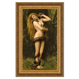 Lilith  by John Collier Framed Print on Canvas