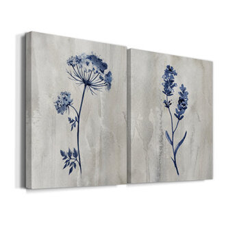 Indigo Botanical I  2 - Pieces
