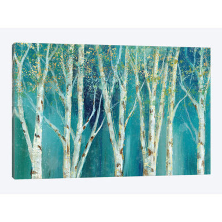 Birch On Blue  by Nan