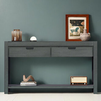 55 Console Table Entryway Table for Hallway Living Room with 2 Drawers