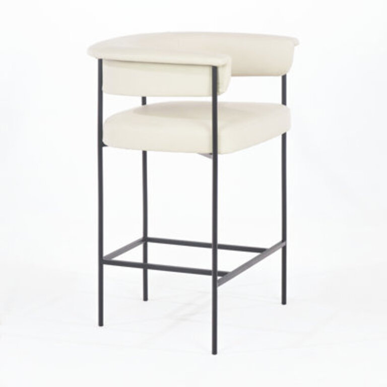 Mikra Leather Counter Stool - Buntin Collection