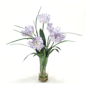 Polysilk Tulip Arrangement in Vase