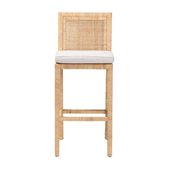 Colombano Bali  Pari Sofia Bohemian Natural Rattan Bar Stool
