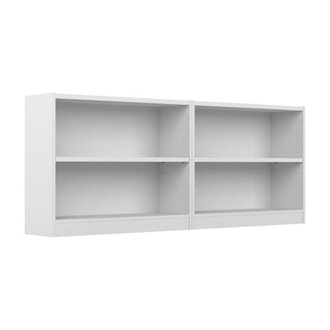 Paulica Small 2 Shelf Bookcase - Set of 2 Storage Bookshelves for Home Office and Living Room