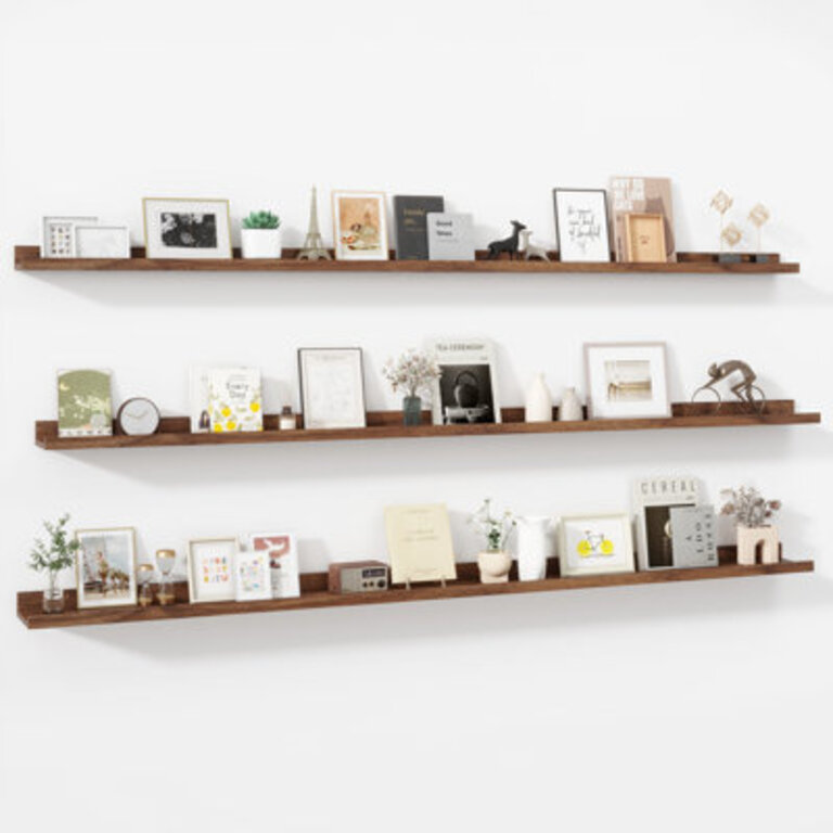 Wall-Mounted Floating Shelves for Bedroom Living Room