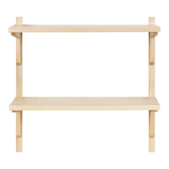 Baez 2 Piece Poplar Tiered Shelf
