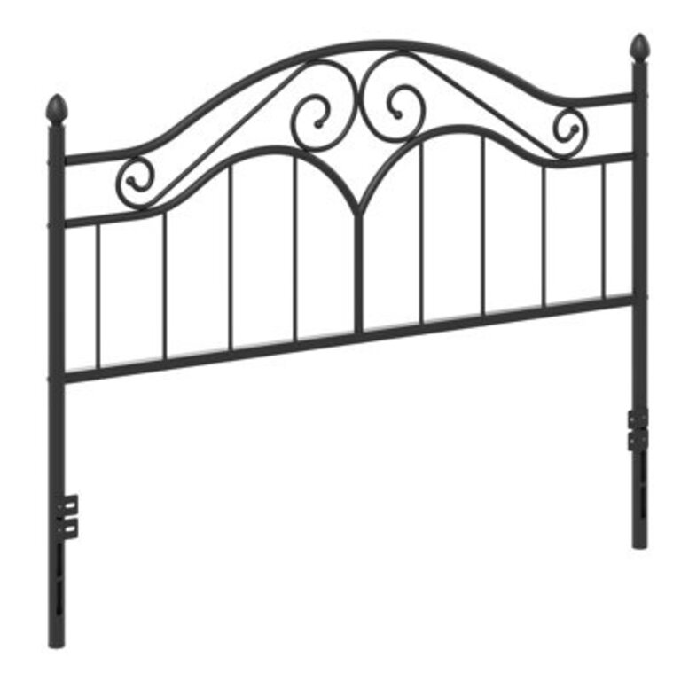 Vintage Platform Bed Metal Headboard