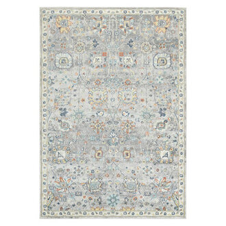 Genevrier Traditional Floral Durable Performance IndoorOutdoor Area Rug