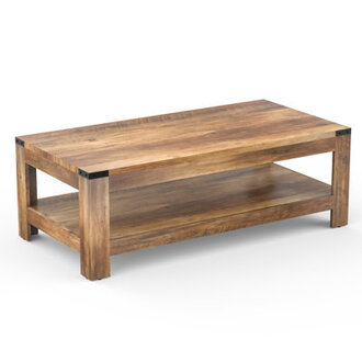 Damika Rectangular Coffee Table with 2-Tier Storage