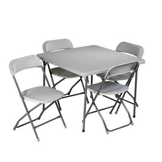 36 Square Portable Folding Table with 4 Chairs