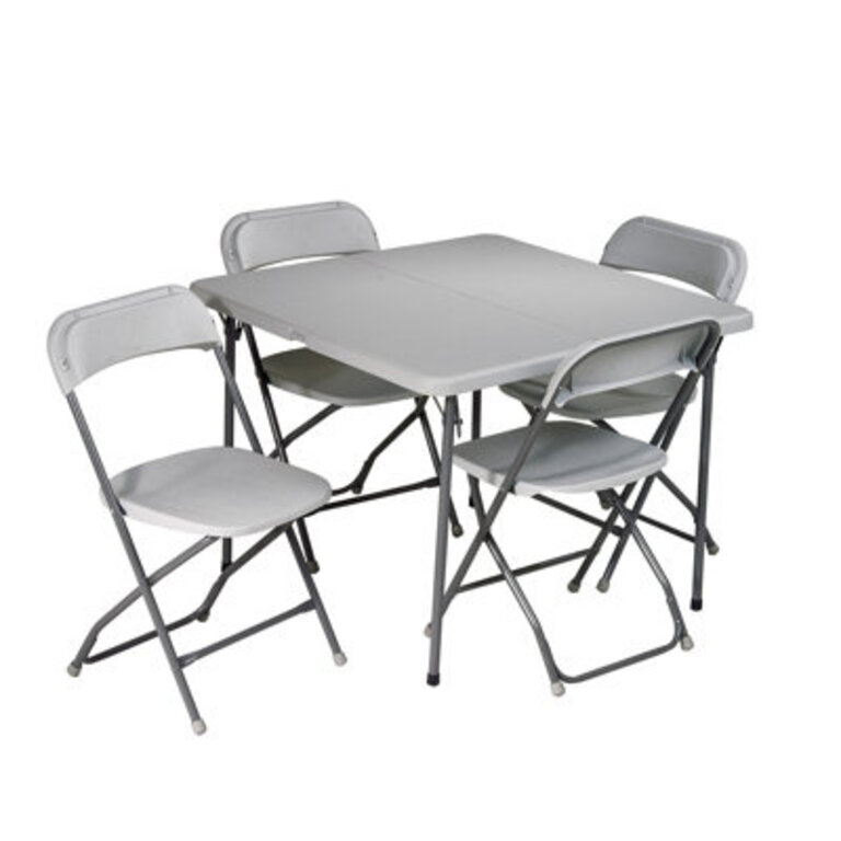 36 Square Portable Folding Table with 4 Chairs