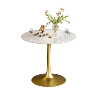 Sintered Stone Top Dinging Table Round Kitchen Bistro Table