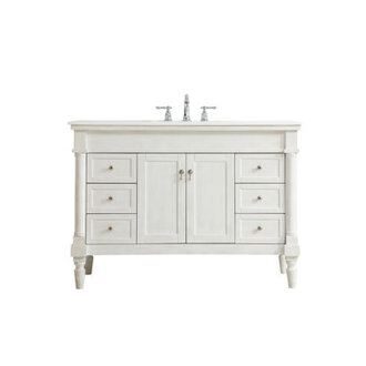 Lexington 48 Single Bathroom Vanity with Marble Top