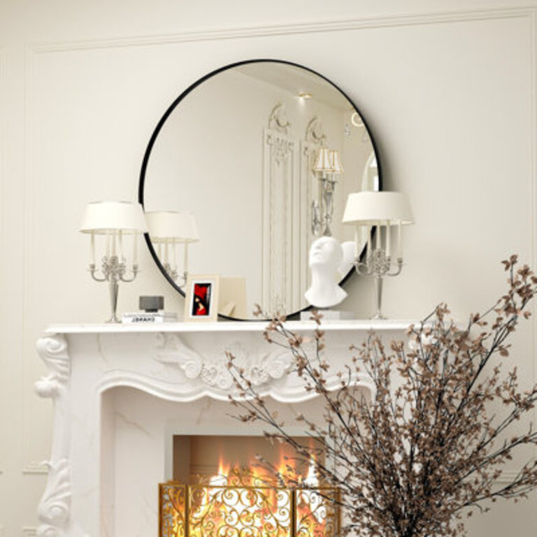 Morena Round Bathroom Mirror Vanity Mirror Accent Circle Mirror for Wall Decorbathroombedroom Living Creative