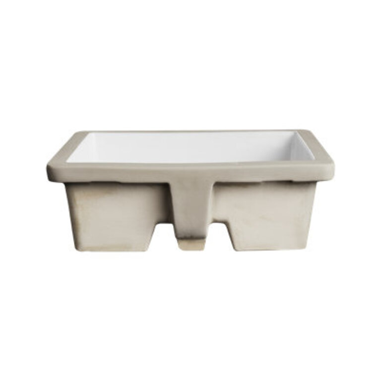 DeerValley Ursa 20 X 156 Rectangular Vitreous China Undermount Bathroom Sink with Overflow