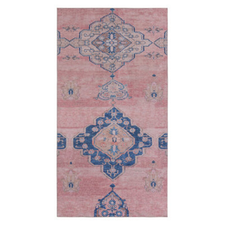 Davin Machine Washable PinkBlue Rug