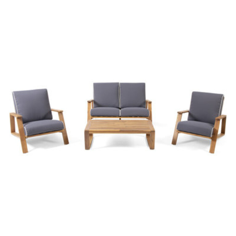 Isham 4 Piece Sofa Seating Group with Cushions