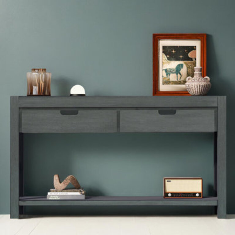 55 Console Table Entryway Table for Hallway Living Room with 2 Drawers