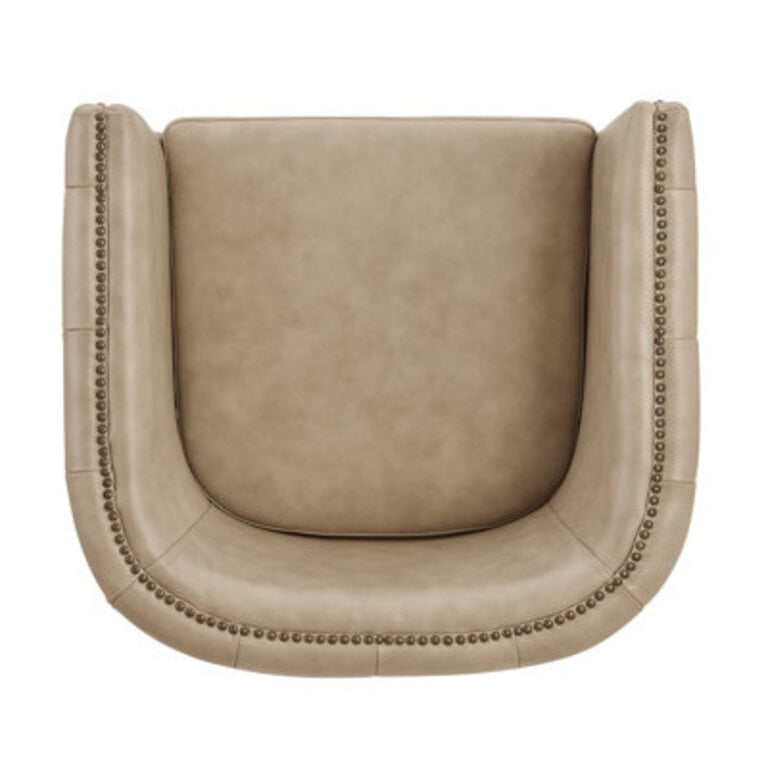Calzada 31 Top Grain Leather Swivel Armchair