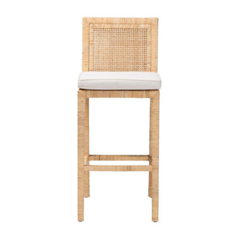 Colombano Bali  Pari Sofia Bohemian Natural Rattan Bar Stool