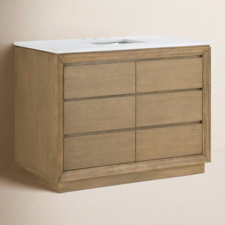 48 Single Bathroom Vanity with Quartz Top