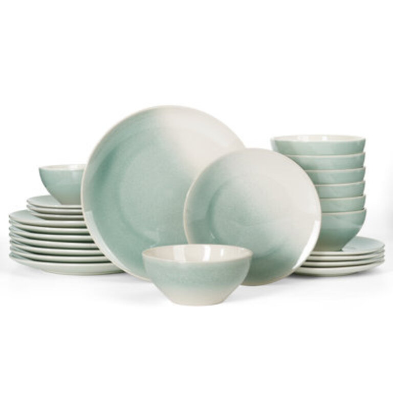 Famiware 24 Piece Dinnerware Sets Plates And Bowls Sets for 8