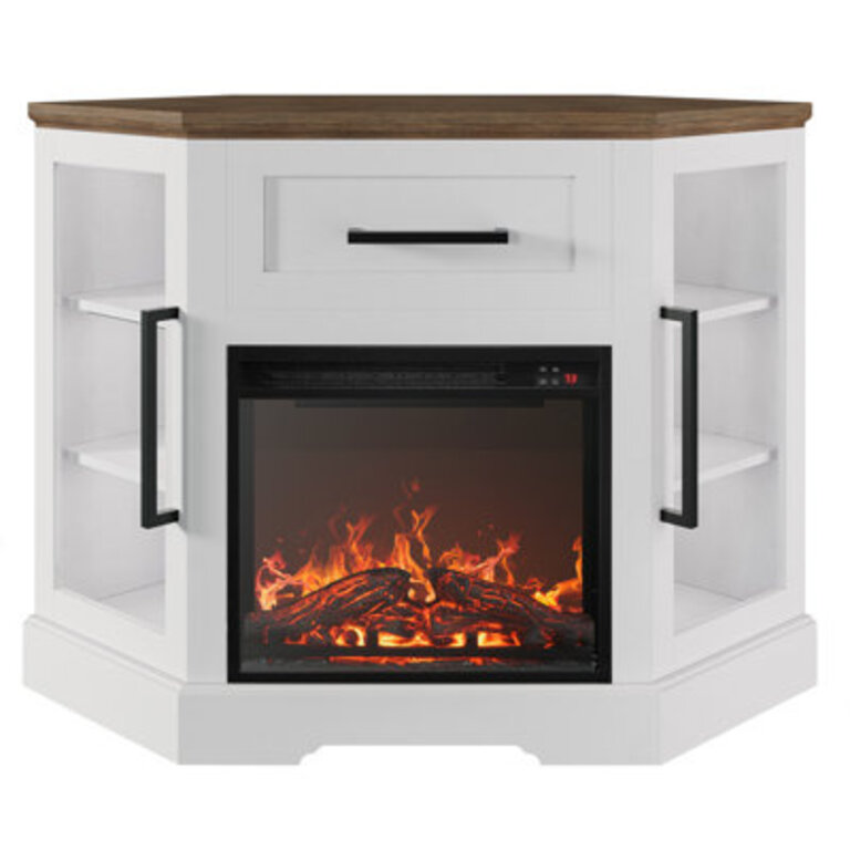 Lakeisha TV Stand for to 43 with Electric Fireplace Included