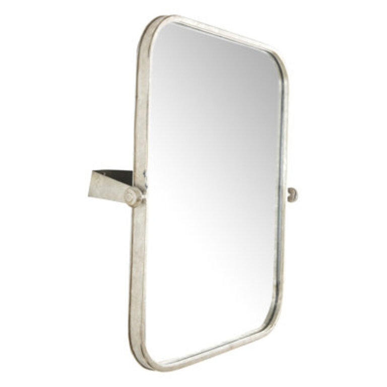 Nicol Round Edge Metal Framed Pivot Wall Mirror