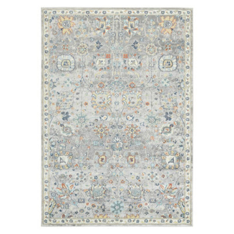 Genevrier Traditional Floral Durable Performance IndoorOutdoor Area Rug