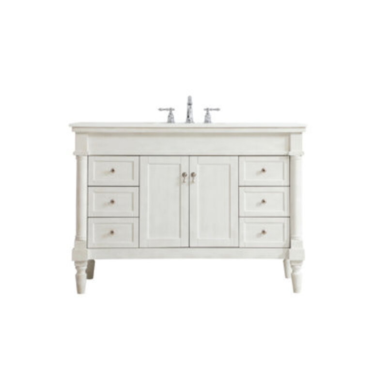 Lexington 48 Single Bathroom Vanity with Marble Top