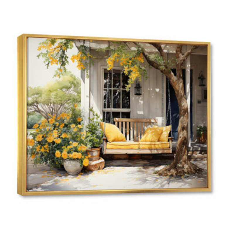 Maryorie Farmhouse Yellow Country Comfort III - Farm Wall Art