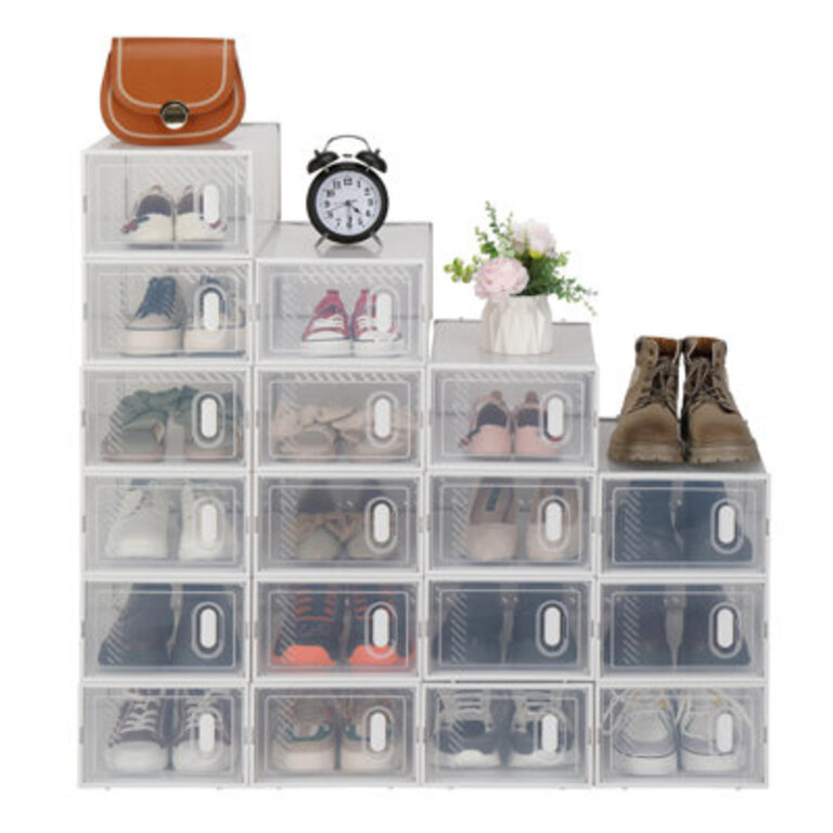 18 Pair Stackable Shoe Storage Box