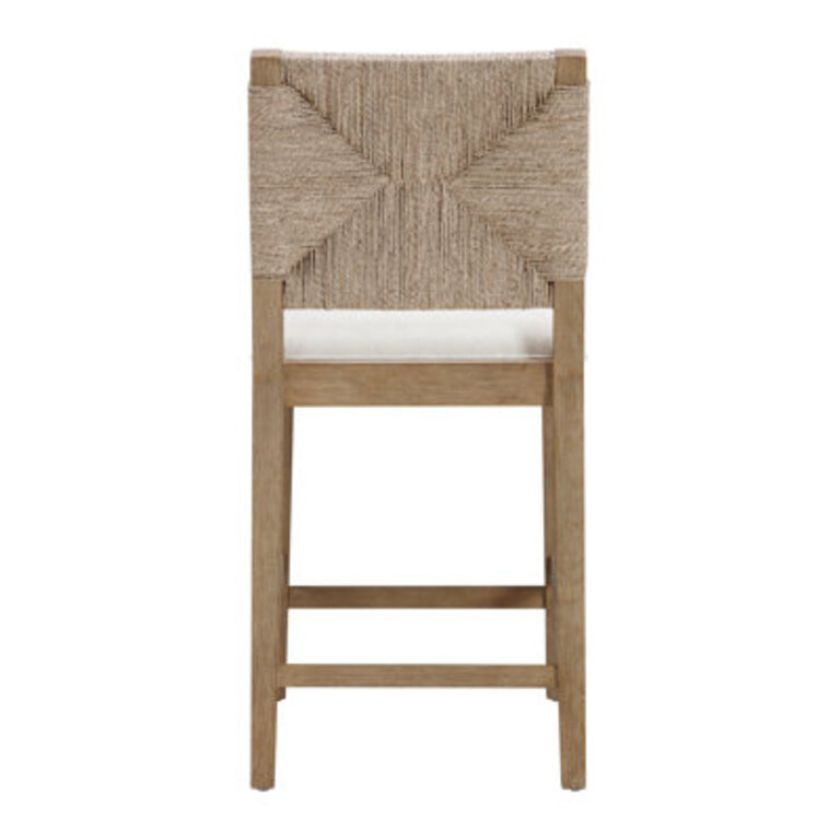 Constanze Upholstered Counter Stool with Solid Wood Frame