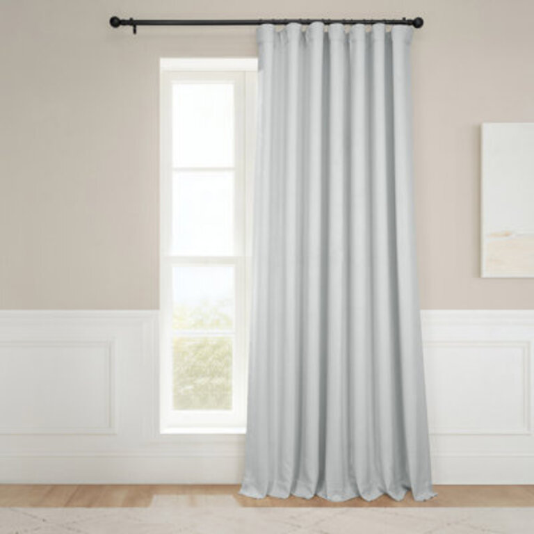 Ottis Textured Faux Linen Room Darkening Curtains