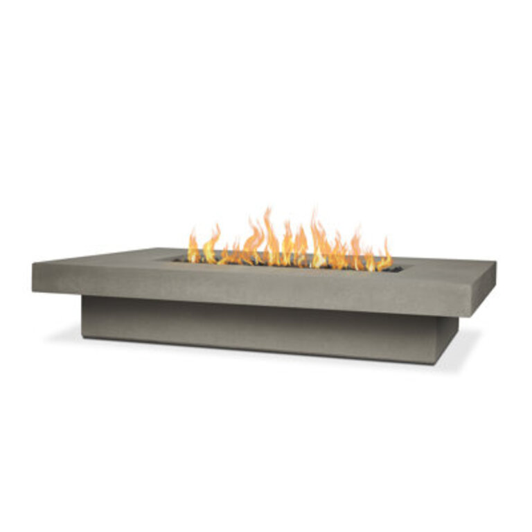 Geneva 72 Rectangle Concrete Propane Fire Pit Table by Jensen Co