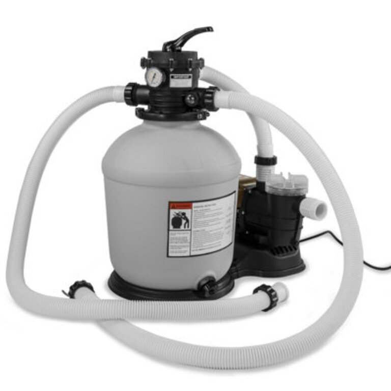 XtremepowerUS 16 Sand Filter Combo for Above-Ground Pools with 3100 GPH Capacity