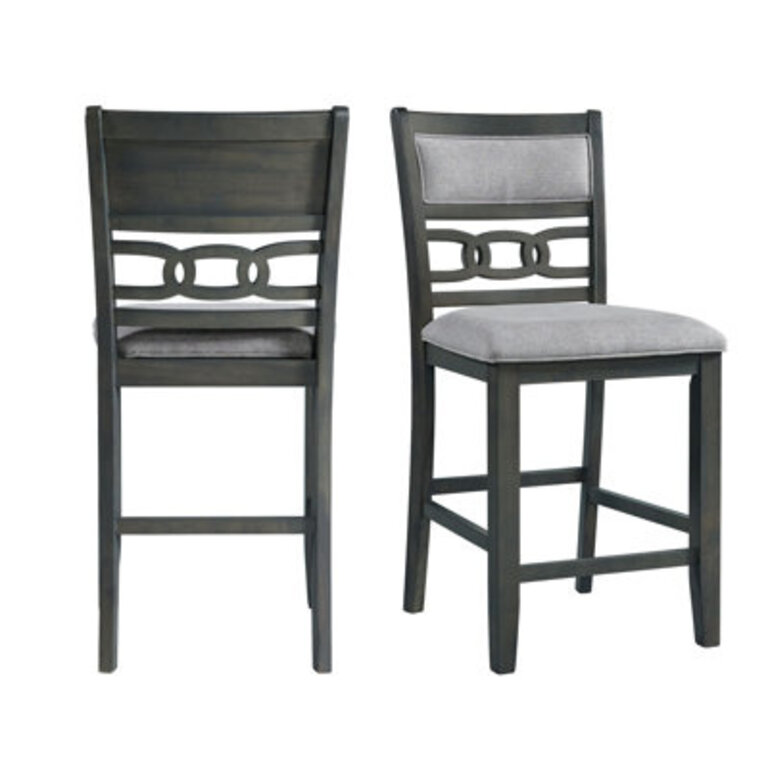 Relyea Counter Height Side Chair Set in Gray