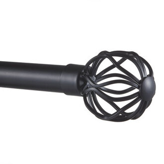 Idalia Iron Adjustable Single Curtain Rod