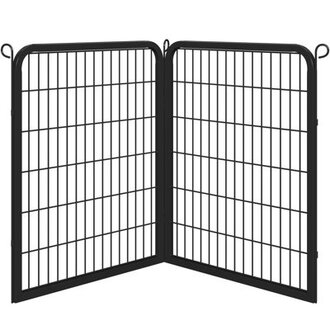 2-Panel Metal Playpen for Outdoor  Indoor Dog Pen