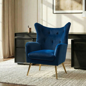 Avianna Tufted Polyester Wingback Chair