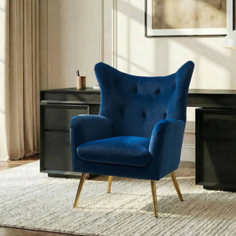 Avianna Tufted Polyester Wingback Chair