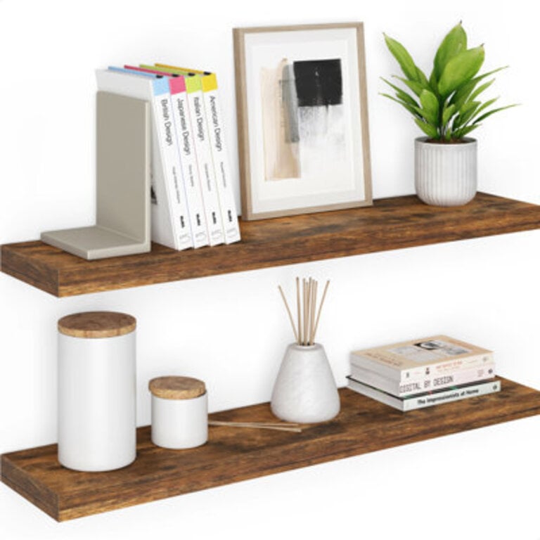 Miami Floating Shelves Set with Invisible Wall Mount Brackets