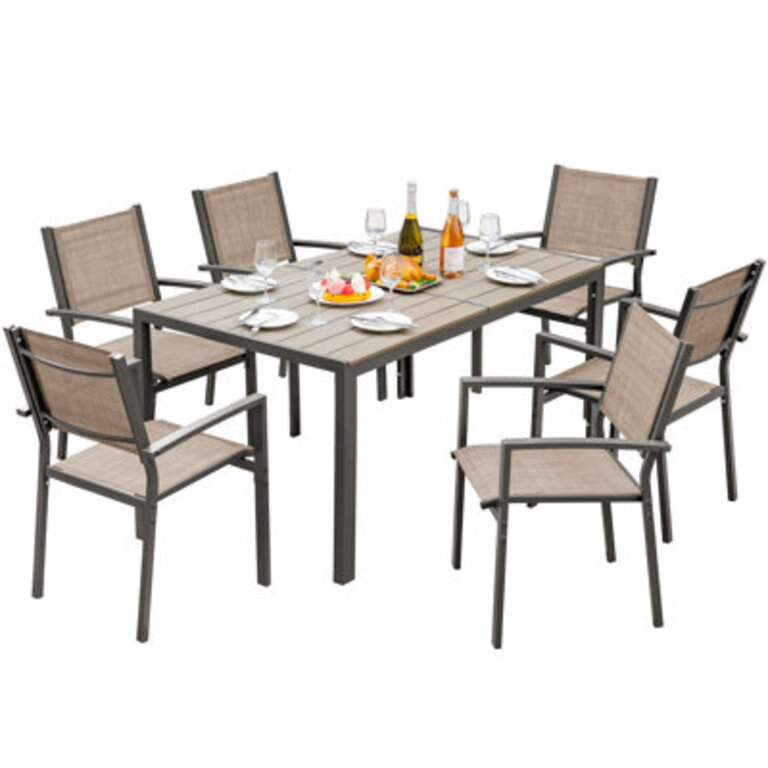 Deantez  - Person Patio Rectangular Table